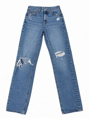 American Eagle Stretch Jeans Straight Leg Blue Jeans Waist 2